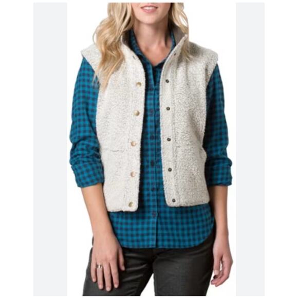 Toad & Co Sheridan Sherpa Vest Size M Gorpcore Outdoor Corduroy Collar Granola - Picture 1 of 11